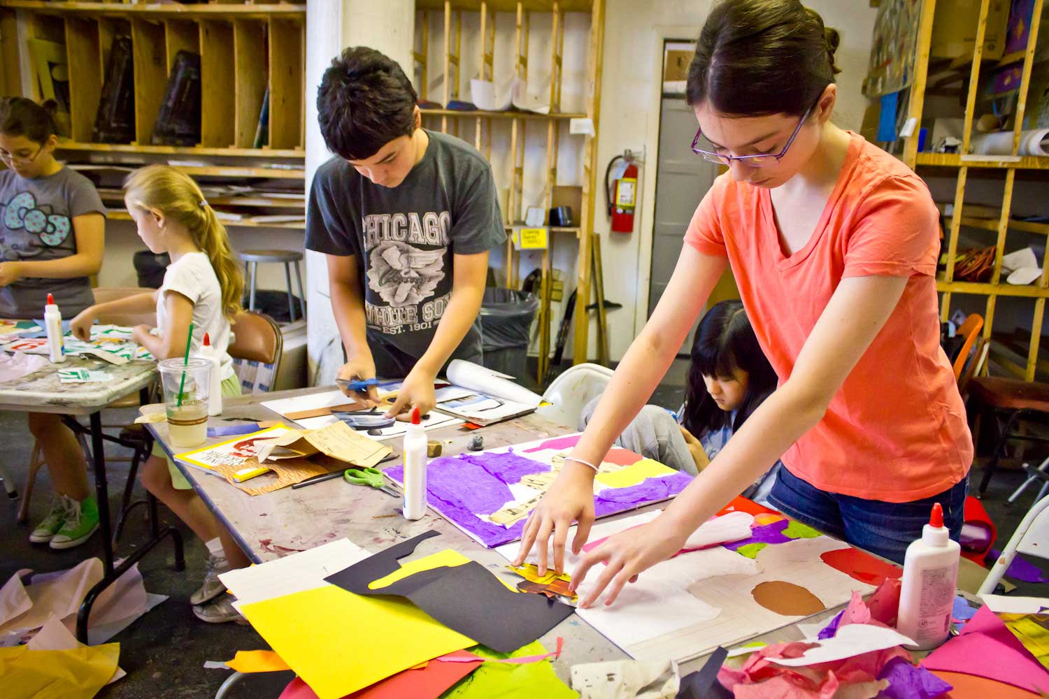 large-group-of-elementary-students-having-an-art-class-in-the-classroom