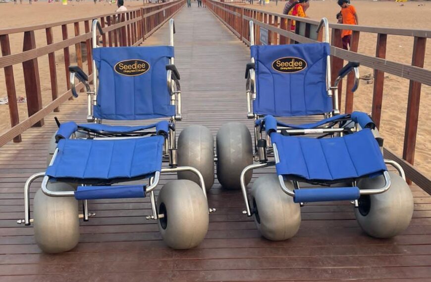 🌊♿ Chennai’s Shoreline Opens Up: Explore Marina & Elliot’s Beaches on Wheelchairs