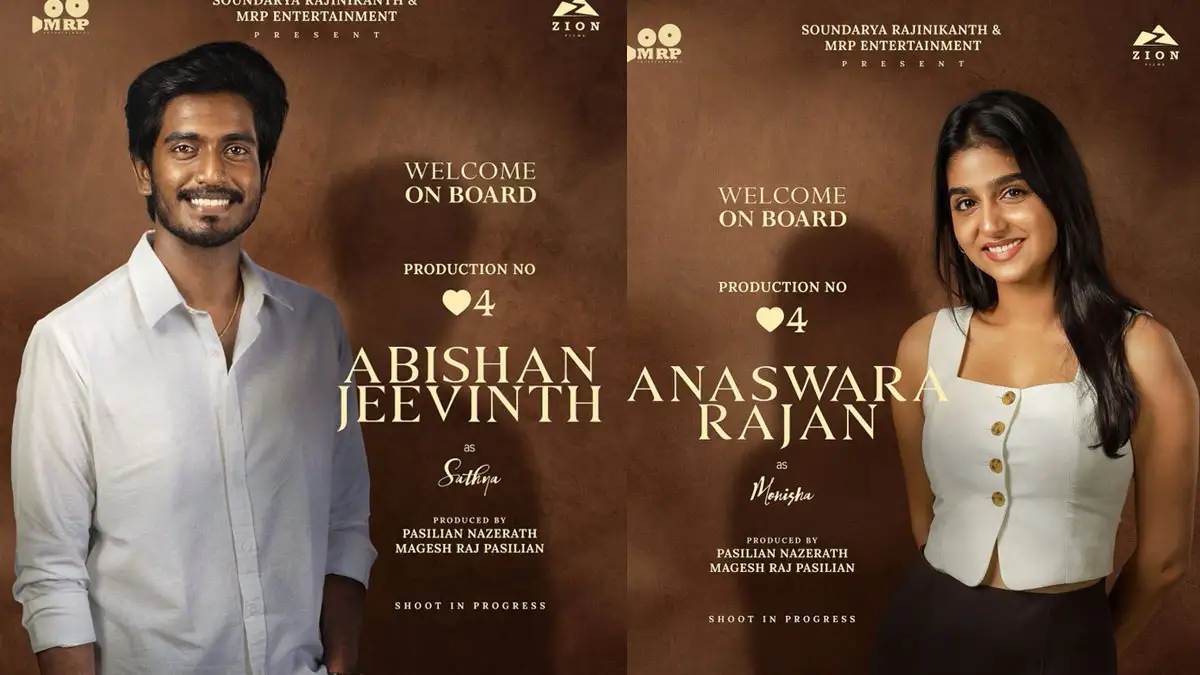 🧳➡️🎬 Tourist Family Fame Abishan Jeevinth Debuts as Lead Actor in Soundarya Rajinikanth Production 🎥